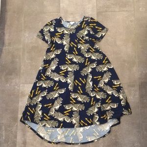 Lularoe Carley dress storm pattern XXS EUC stretchy fabric